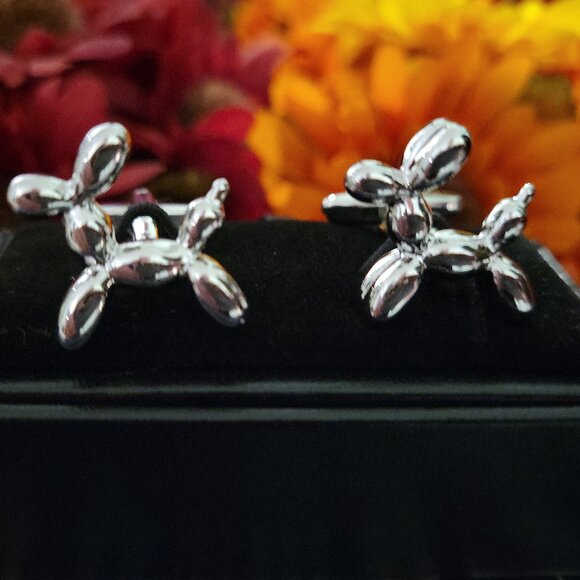 Other - Balloon Dog Cufflinks ~ Silver Koons Style ~ Brand New w/ Display/Storage Box